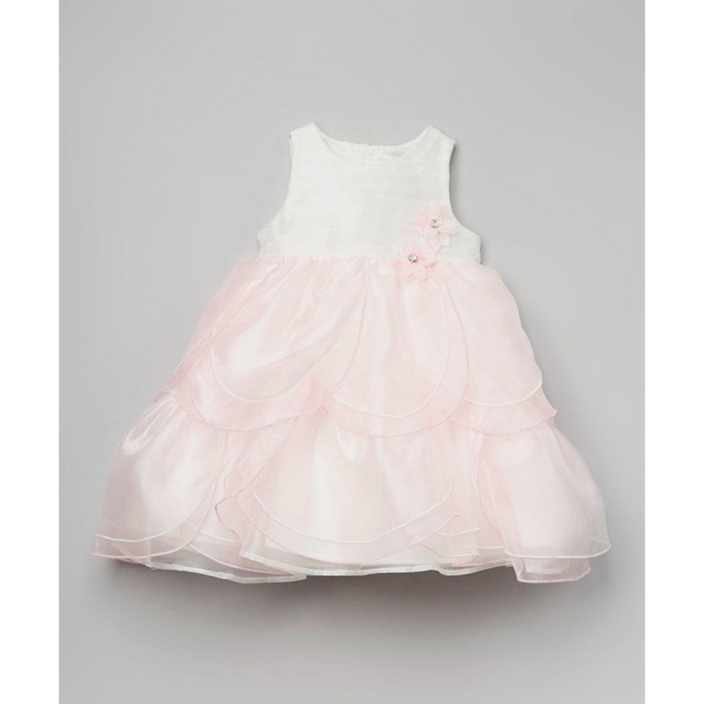 Toddler Sleeveless Satin Petal Dress